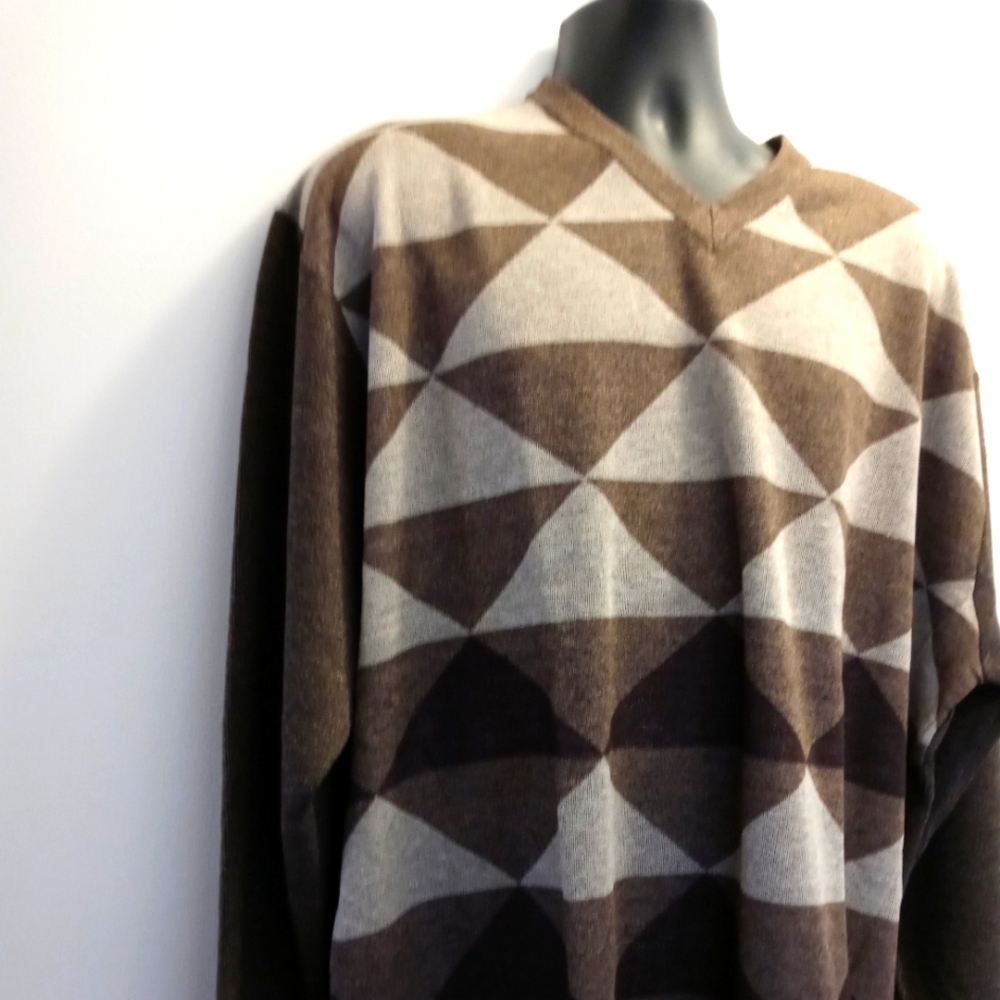 Silver Needle Mens Jacquard Sweater Sz 3X NWT